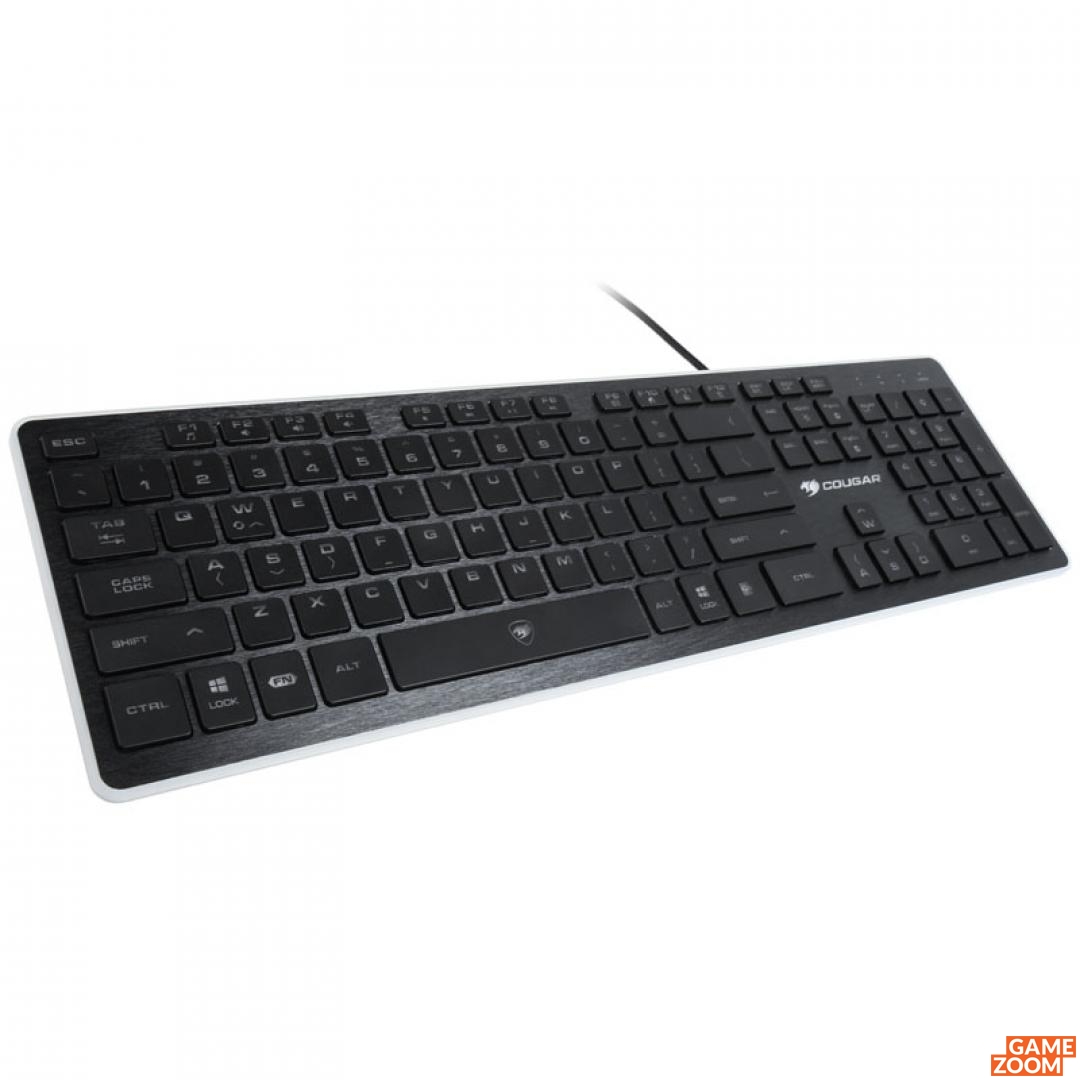 Gamezoom Cougar Flache GamingTastatur mit ScissorTasten und RGBBeleuchtung