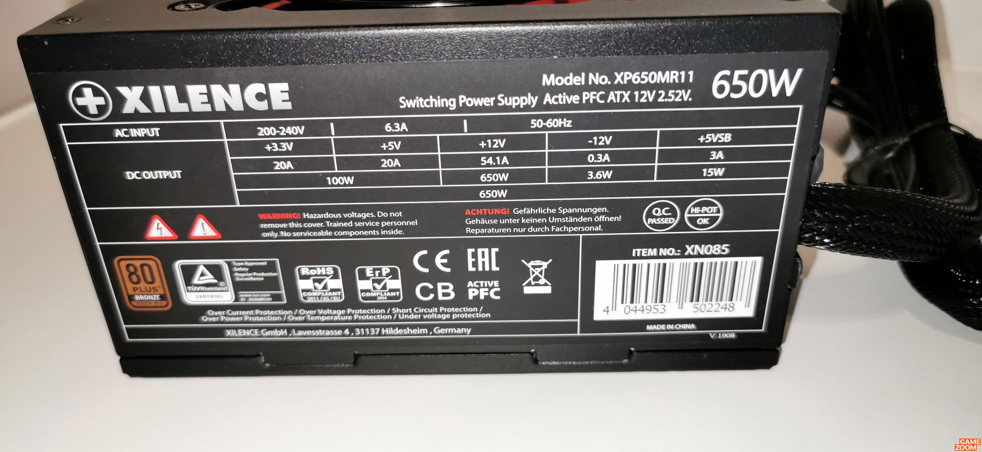 Gamezoom - Xilence Performance A+ III Serie 650W - Test/Review
